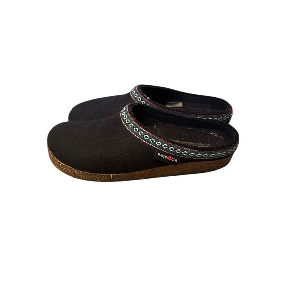 Haflinger Wool Clogs / Slippers Black Size EU40 Comfort Cork Footbed HyggeHome - Picture 1 of 5